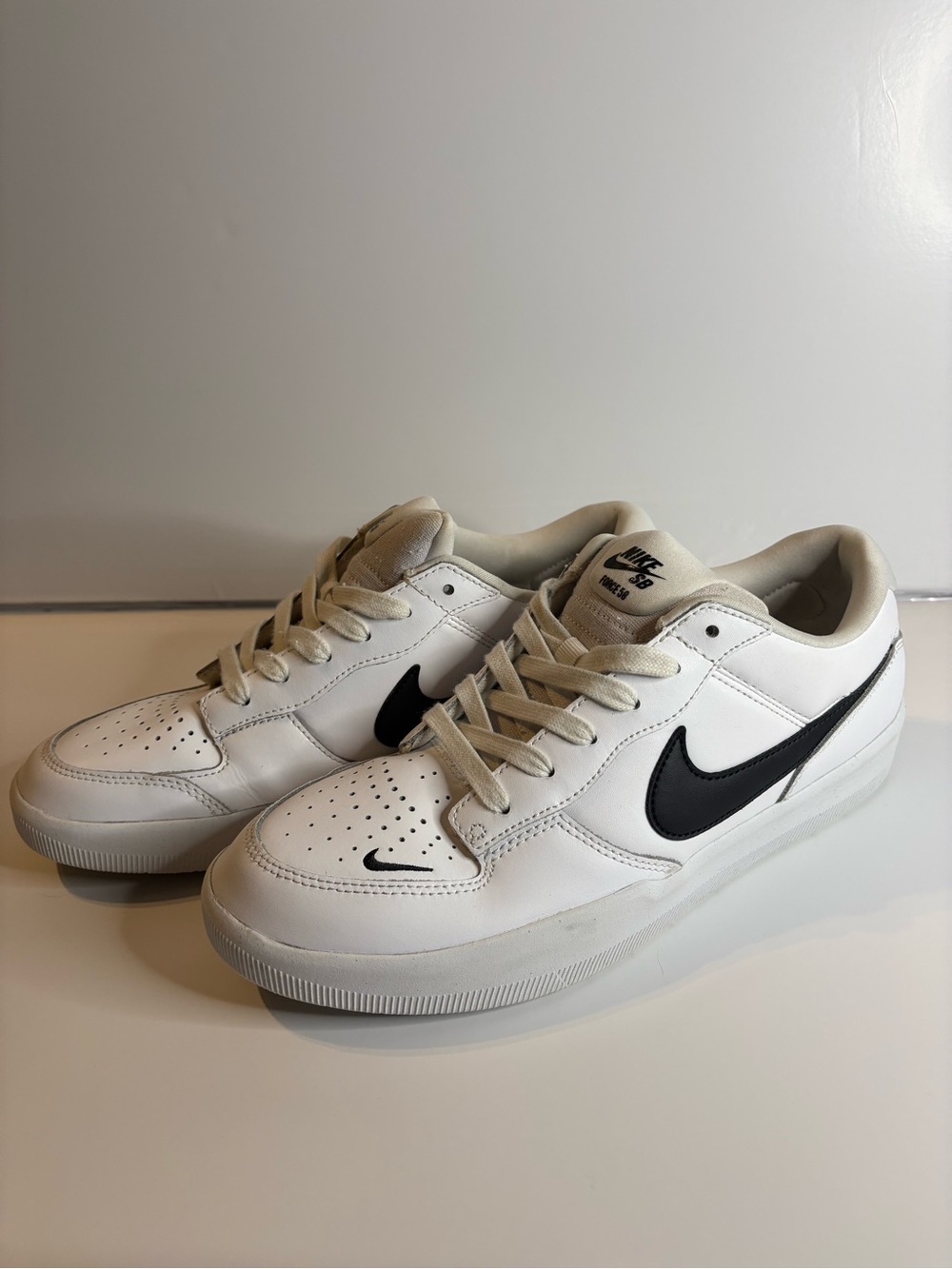 Nike SB Force 58 Premium White Black Men’s 10 DH7505-101